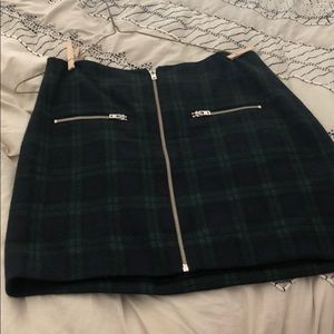 Madewell front zip skirt